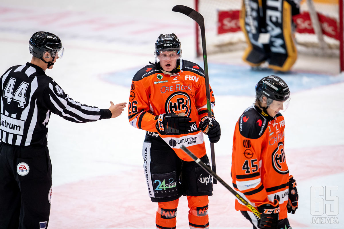 HPK - KalPa, Liigan runkosarjan ottelu17.10.2020, Pohjantähti Areena, Hämeenlinna. (Kuva: Jari Mäki-Kuutti)