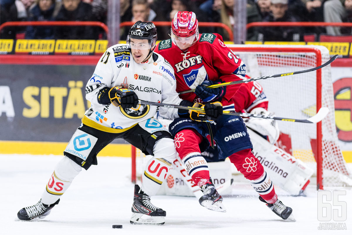 HIFK ja Kärpät kohtasivat Helsingissä lauantaina 15.2.