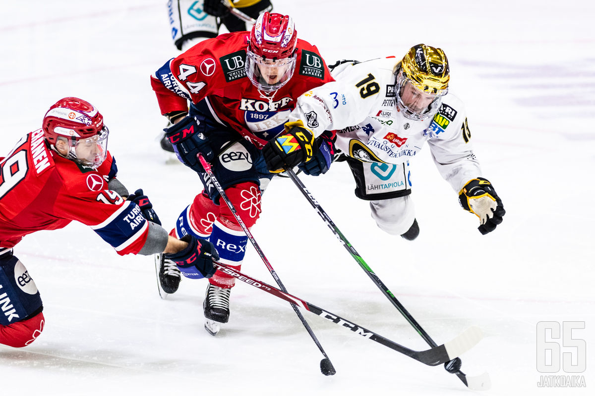 HIFK tyrmäsi Kärpät kolmannen kerran. 