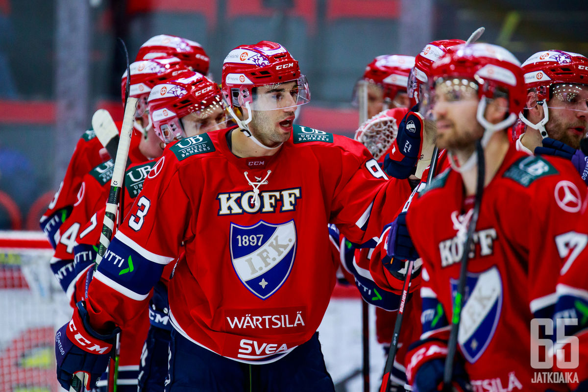 HIFK:n puolustus harveni entisestään Jordan Schmaltzin pelikiellon myötä.