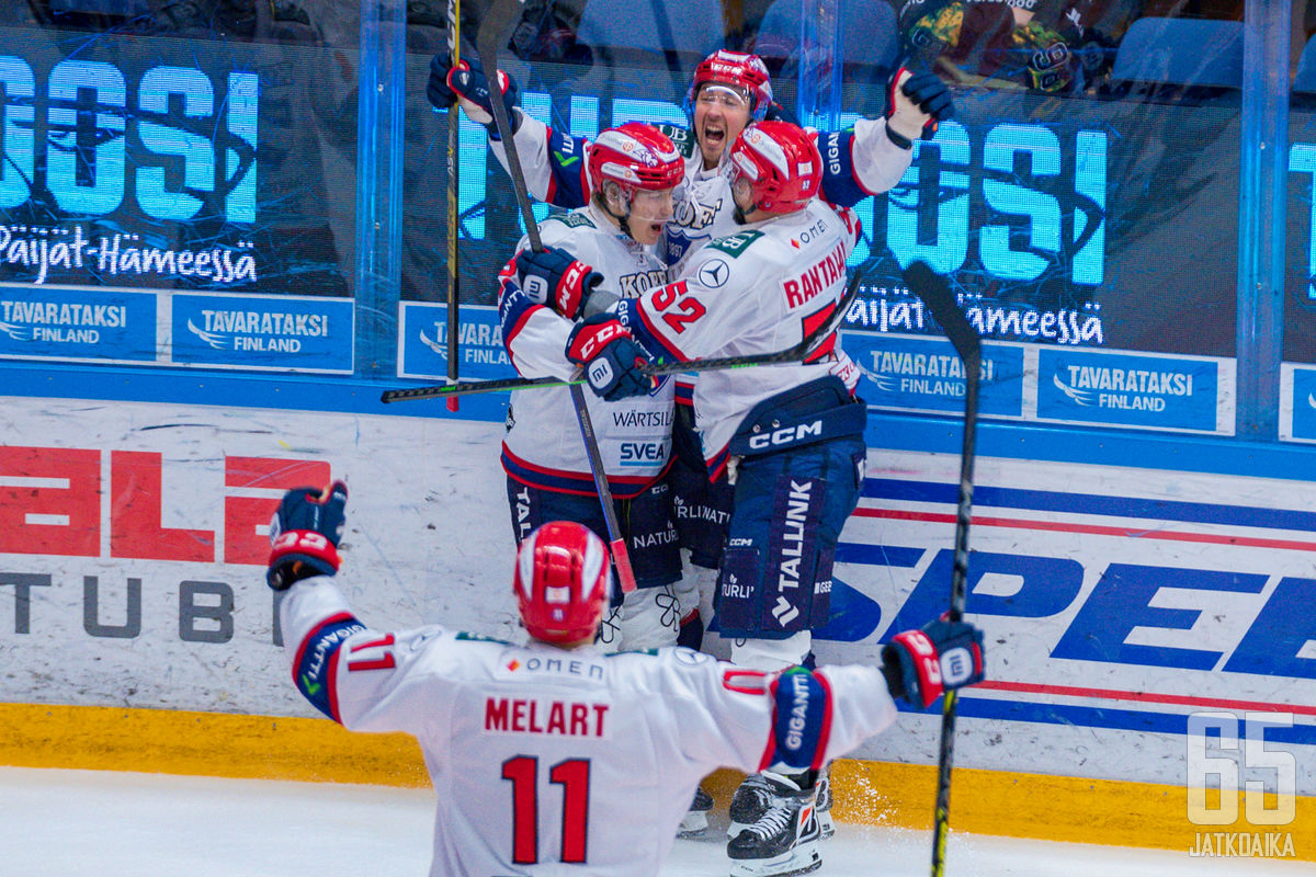 HIFK juhli voittoa Lahdessa.