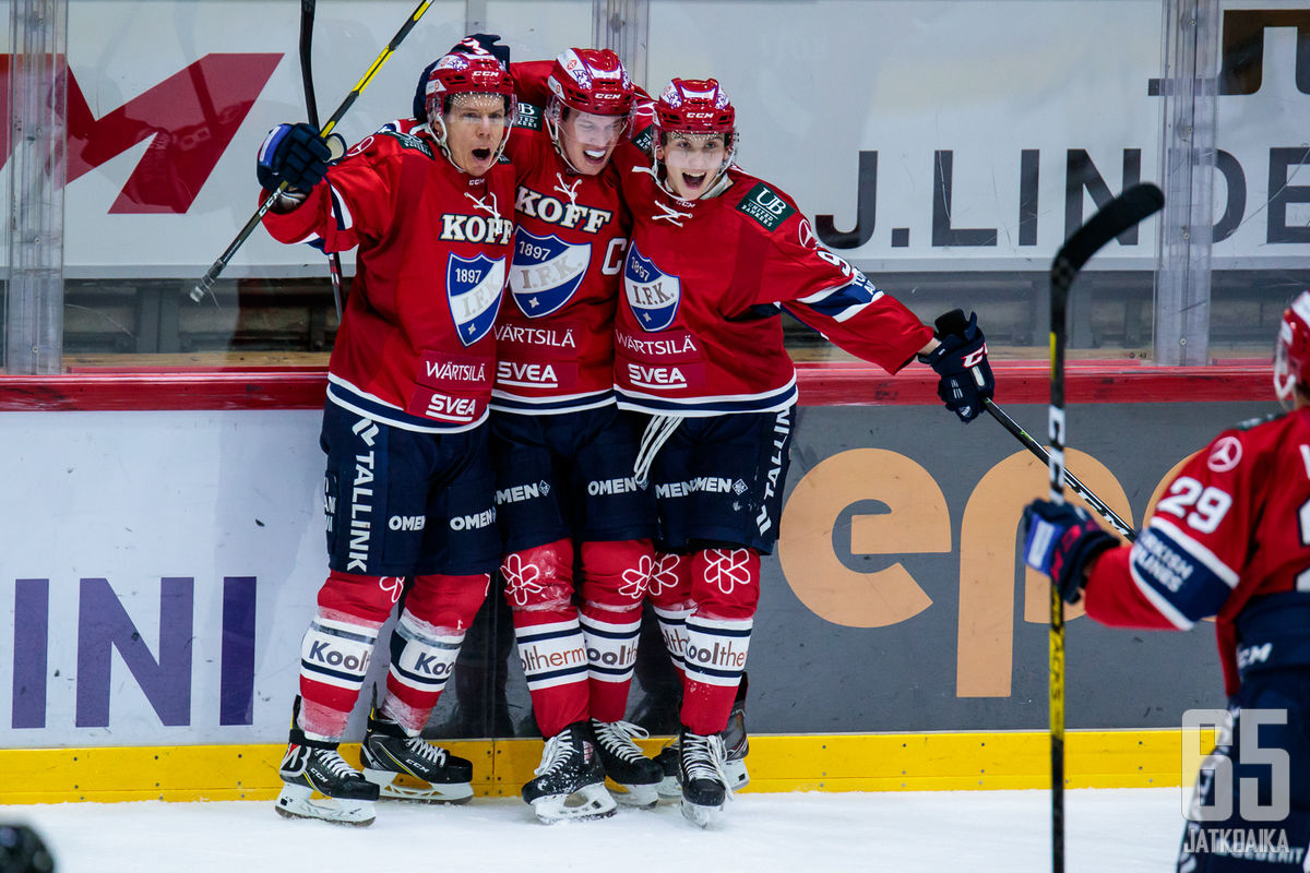 HIFK juhli voittoa kotikaukalossaan. 