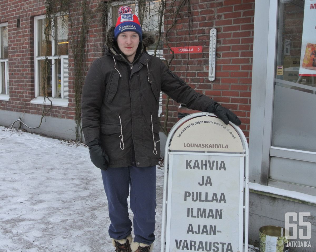 Järvenpää on löytänyt Kouvolasta hyviä paikkoja lounastaa ja ottaa juttukuva. 