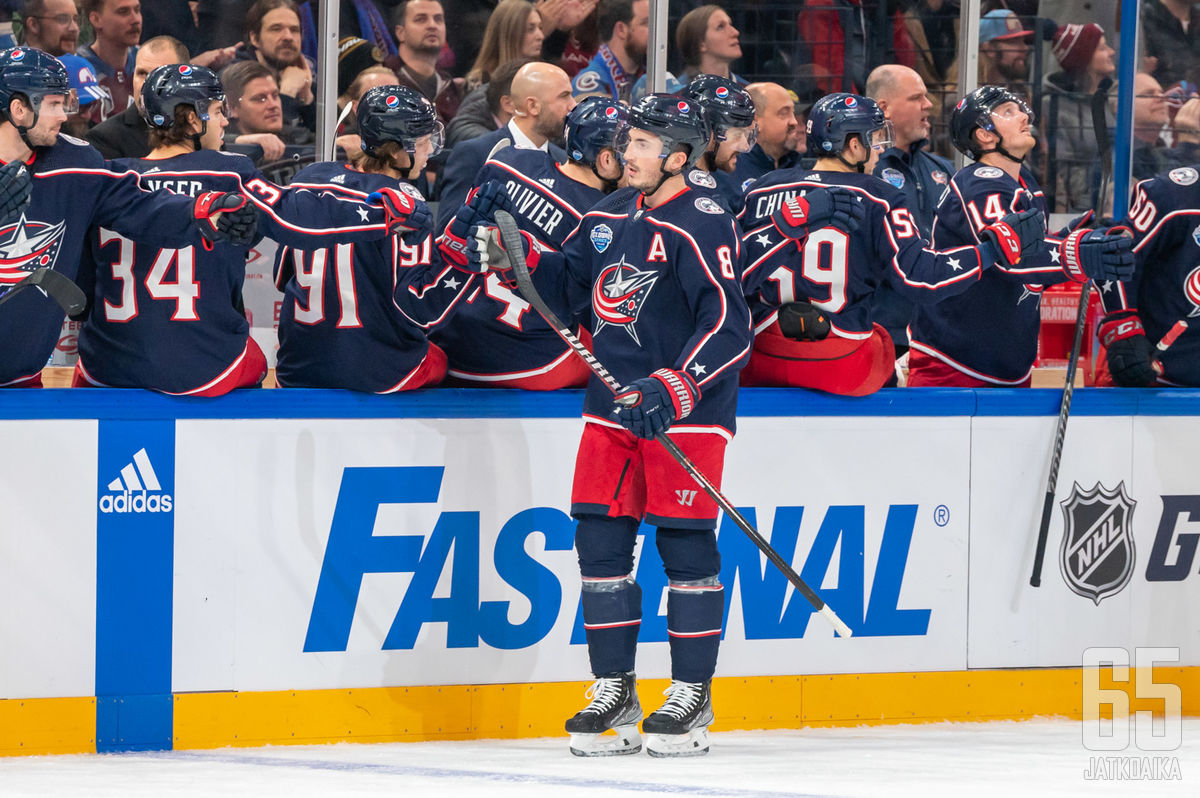 Zach Werenski ehti pelata Tampereella ennen olkapäävammaansa.