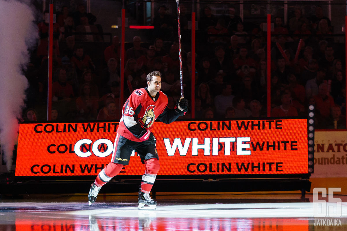 Colin White ajautui Senatorsissa pieneen rooliin.