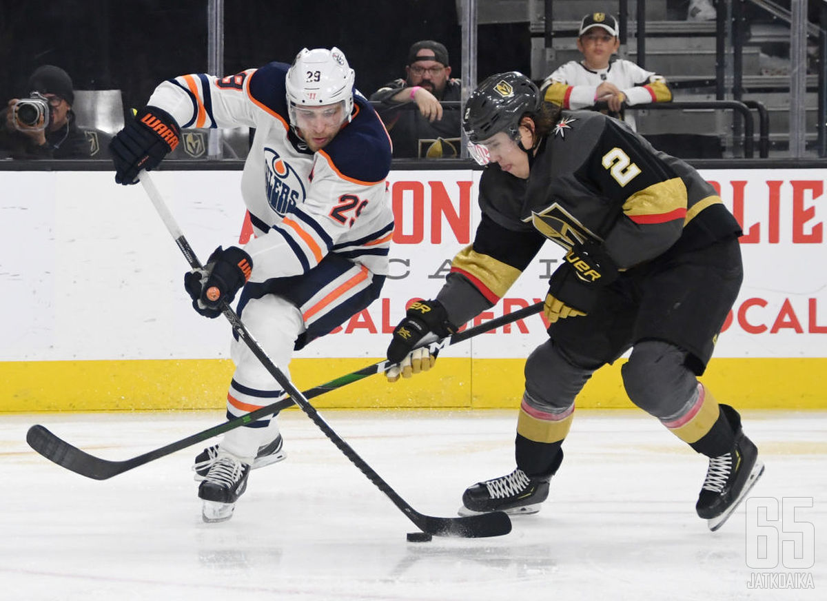 Edmonton Oilers ja Vegas Golden Knights ovat divisioonansa varmimmat pudotuspelijoukkueet.