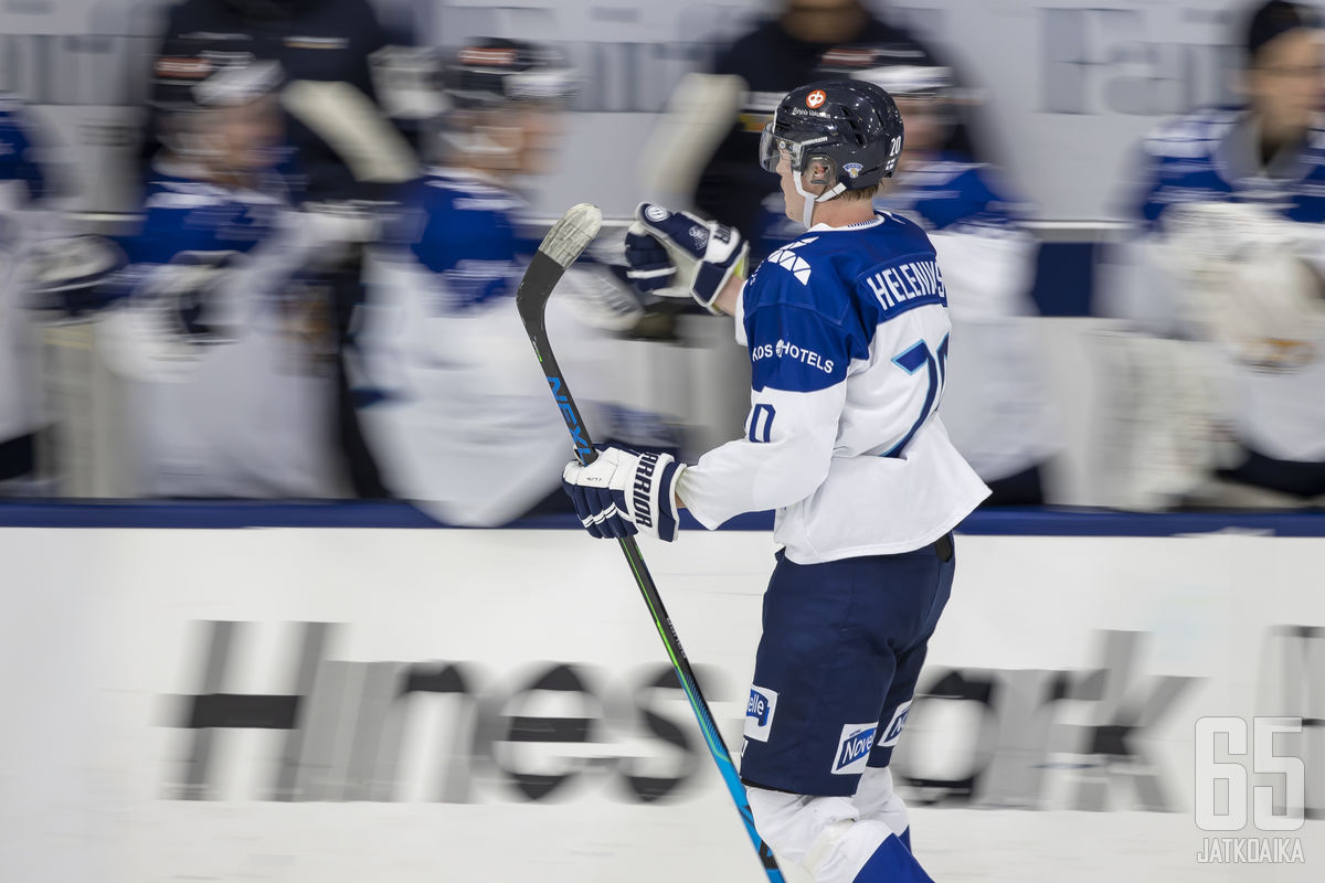 Samuel Helenius antoi näyttöjä maajoukkuepaidassa vuodenvaihteen U20-otteluissa.