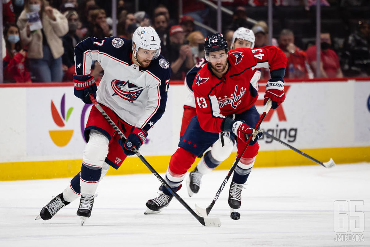 Blue Jackets ja Capitals ovat menossa eri suuntiin.