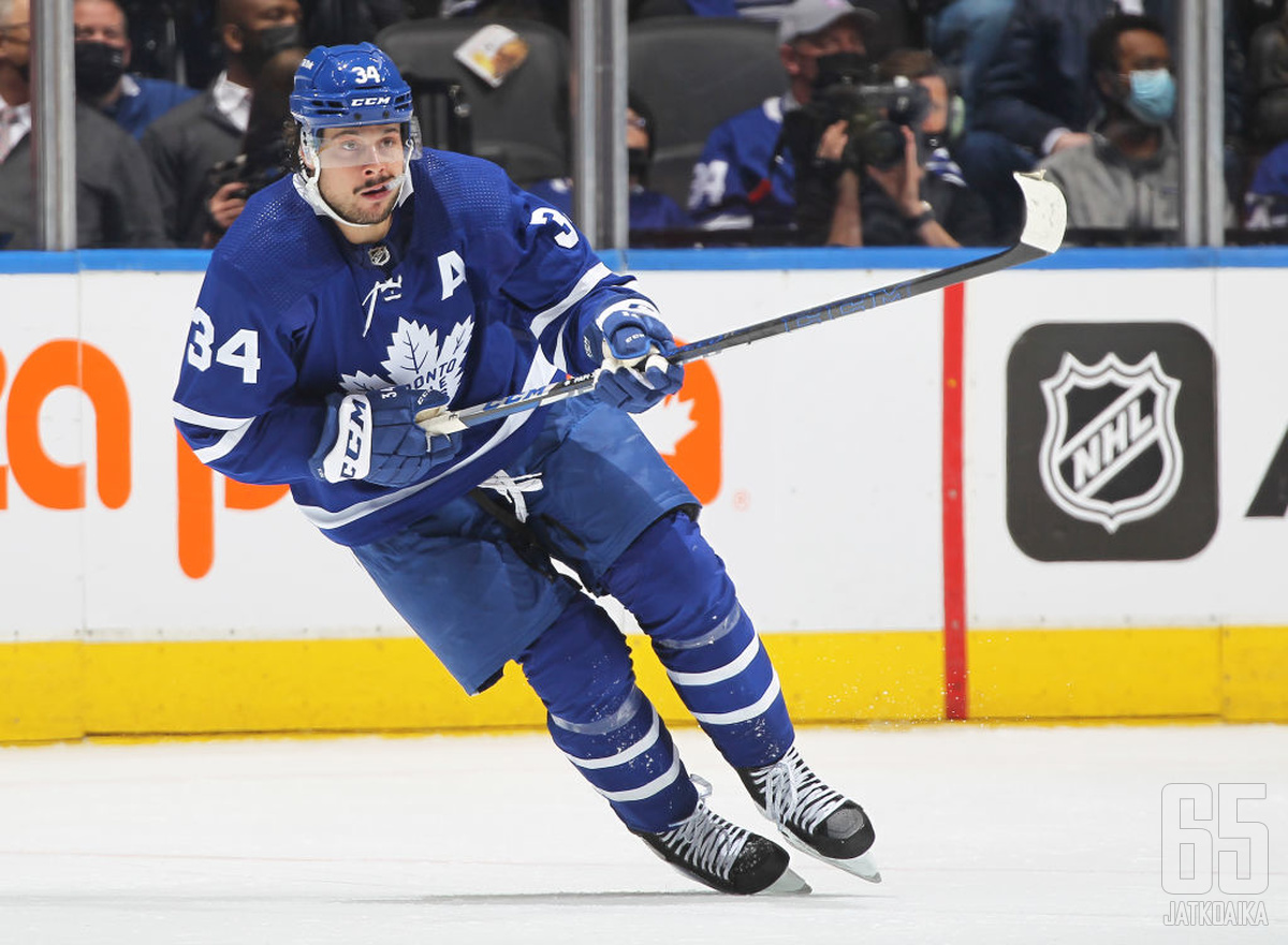 Auston Matthews teki NHL:ssä eniten maaleja kalenterivuonna 2022.