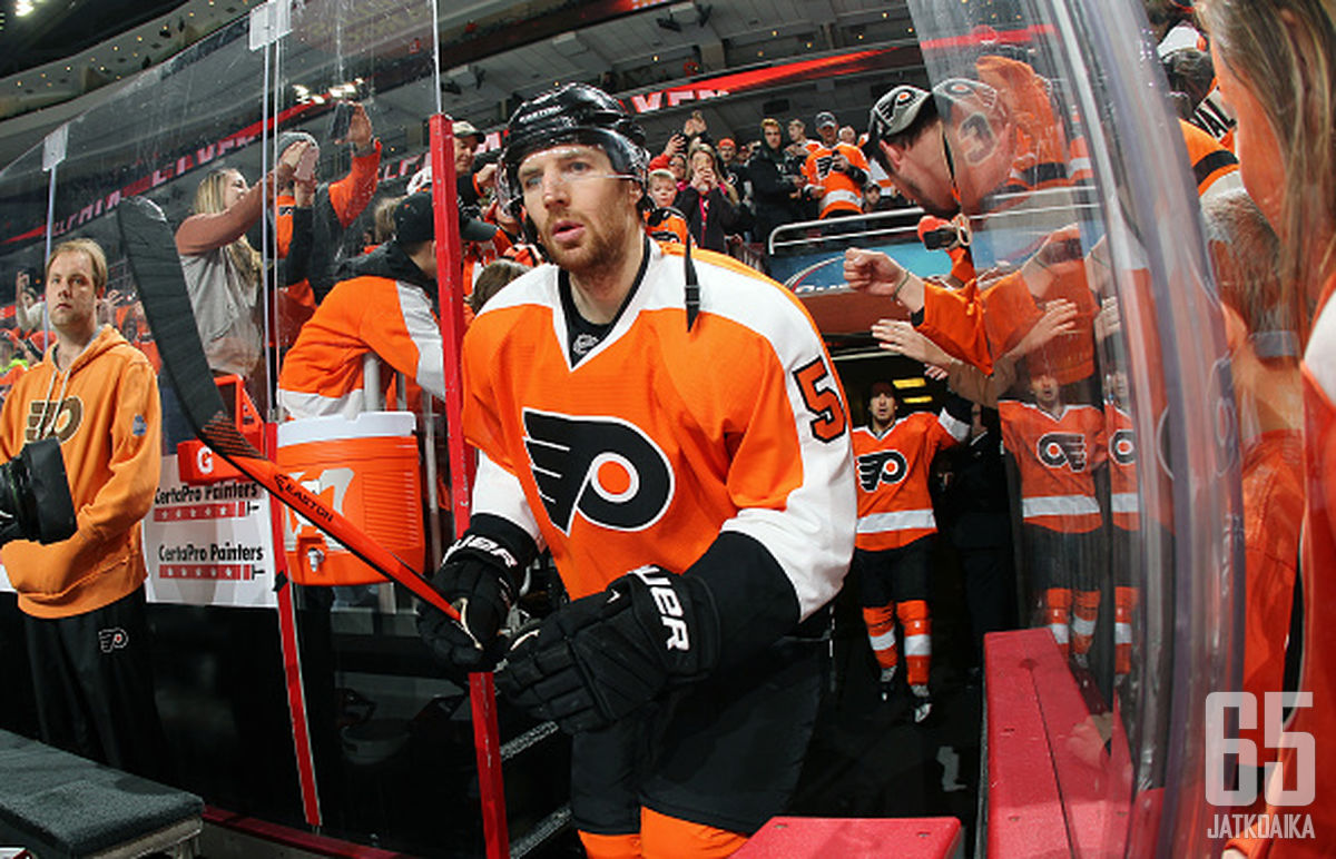 Braydon Coburn pelasi suurimman osan NHL-urastaan Flyersissa.