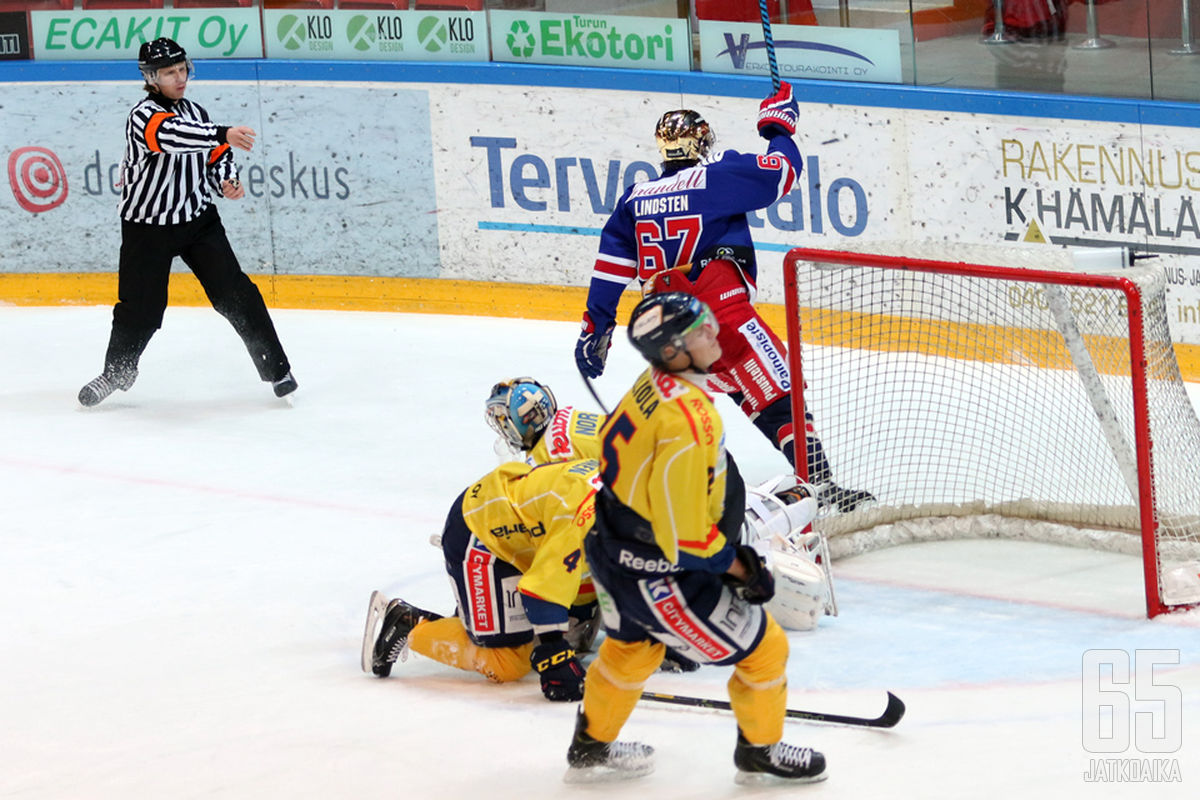 Lindsten heilutti maaliverkkoja viidesti lokakuussa.