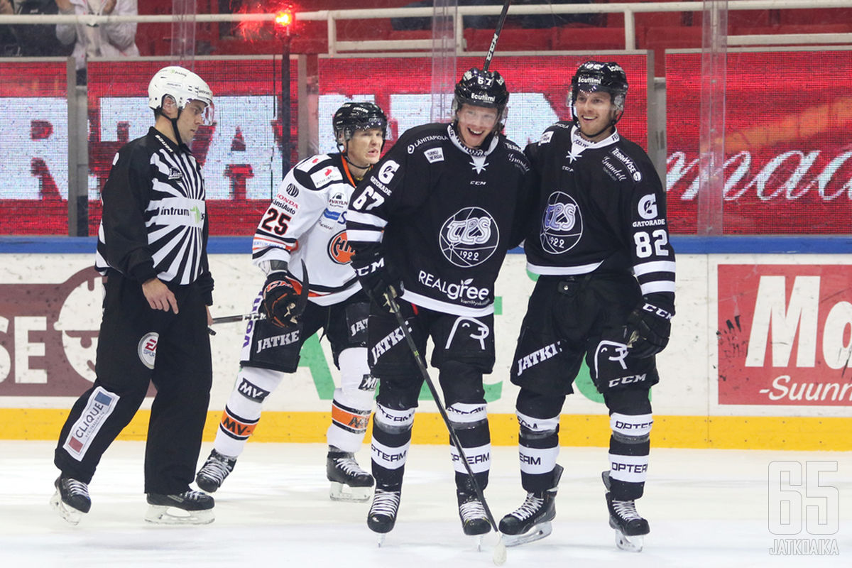 Erik Thorellin ja Jasper Lindstenin yhteispeli toimi HPK:ta vastaan.